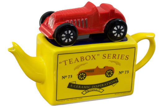 Ceramic Inspirations Tea Box Series Racing Car Red One Cup Teapot