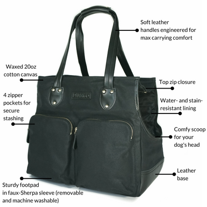 Django Waxed Canvas and Leather Carrier