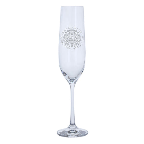 Dartington Coronation Emblem Champagne Glass