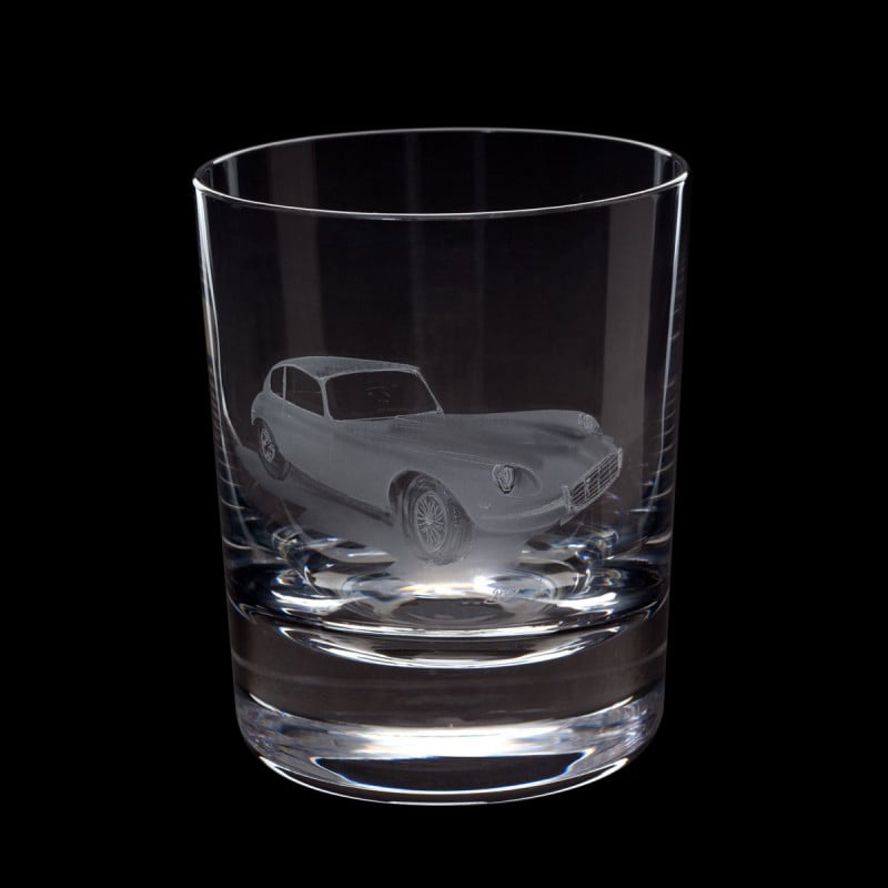 Dartington Crystal Hand Engraved Jaguar E-Type Tumbler