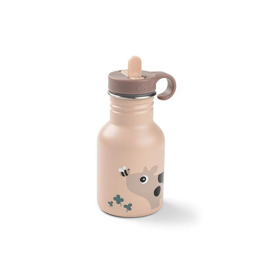 Done by Deer Metal Bottle - Tiny Farm Pink