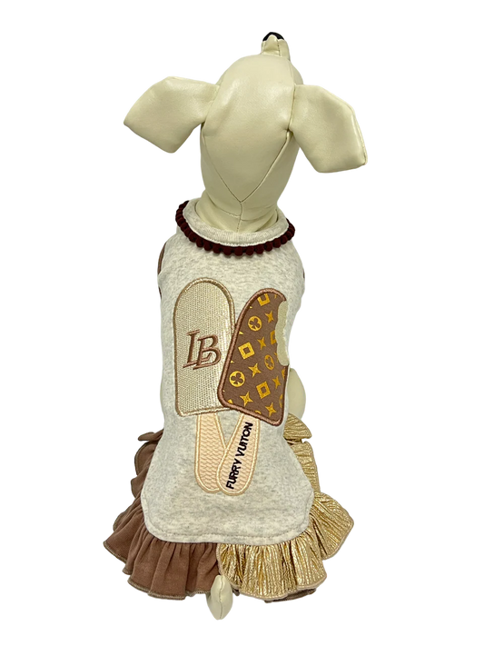 Luna Blue Furry Vuiton Ice Cream Dress