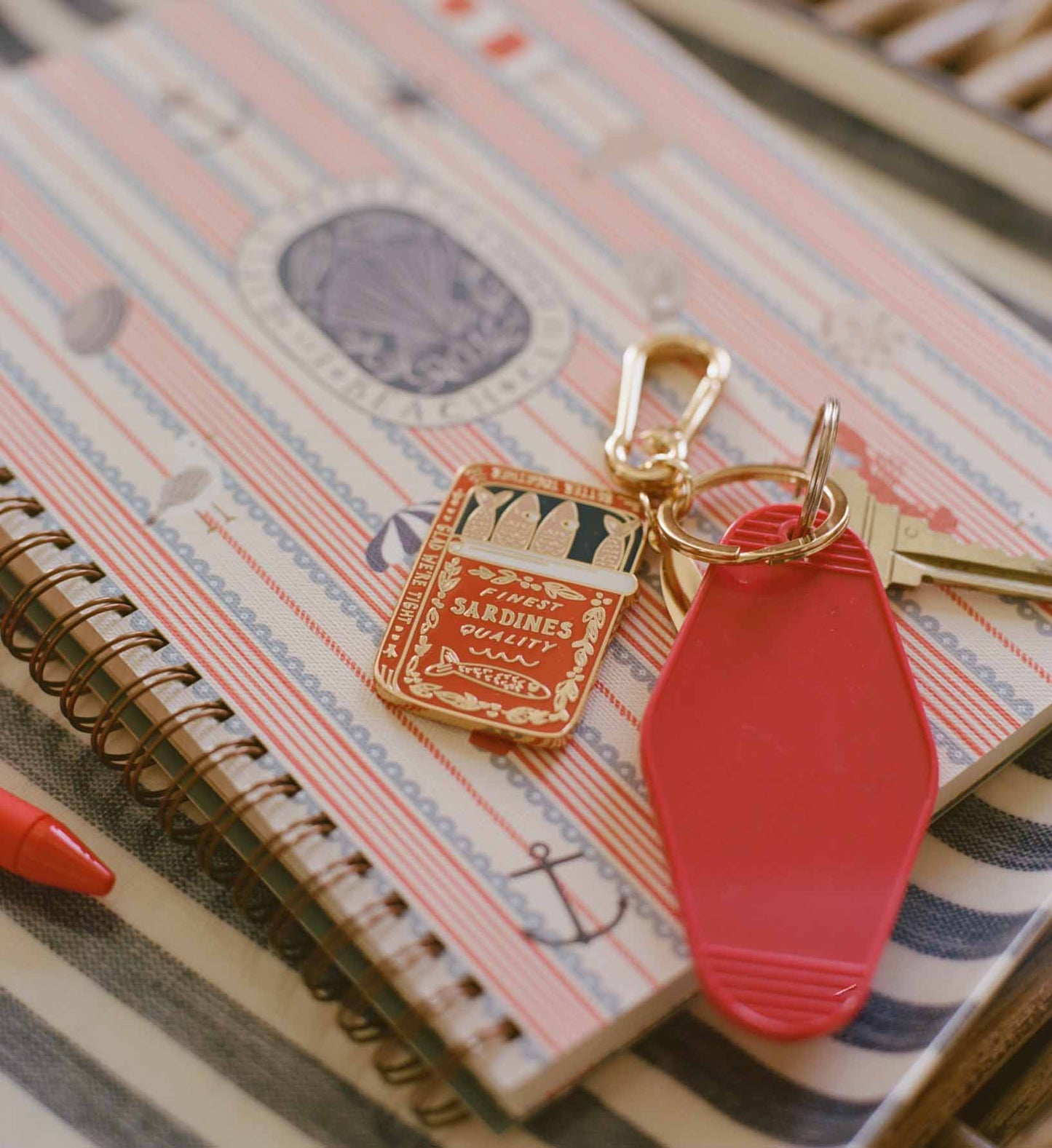 Enamel Keychain - Sardines