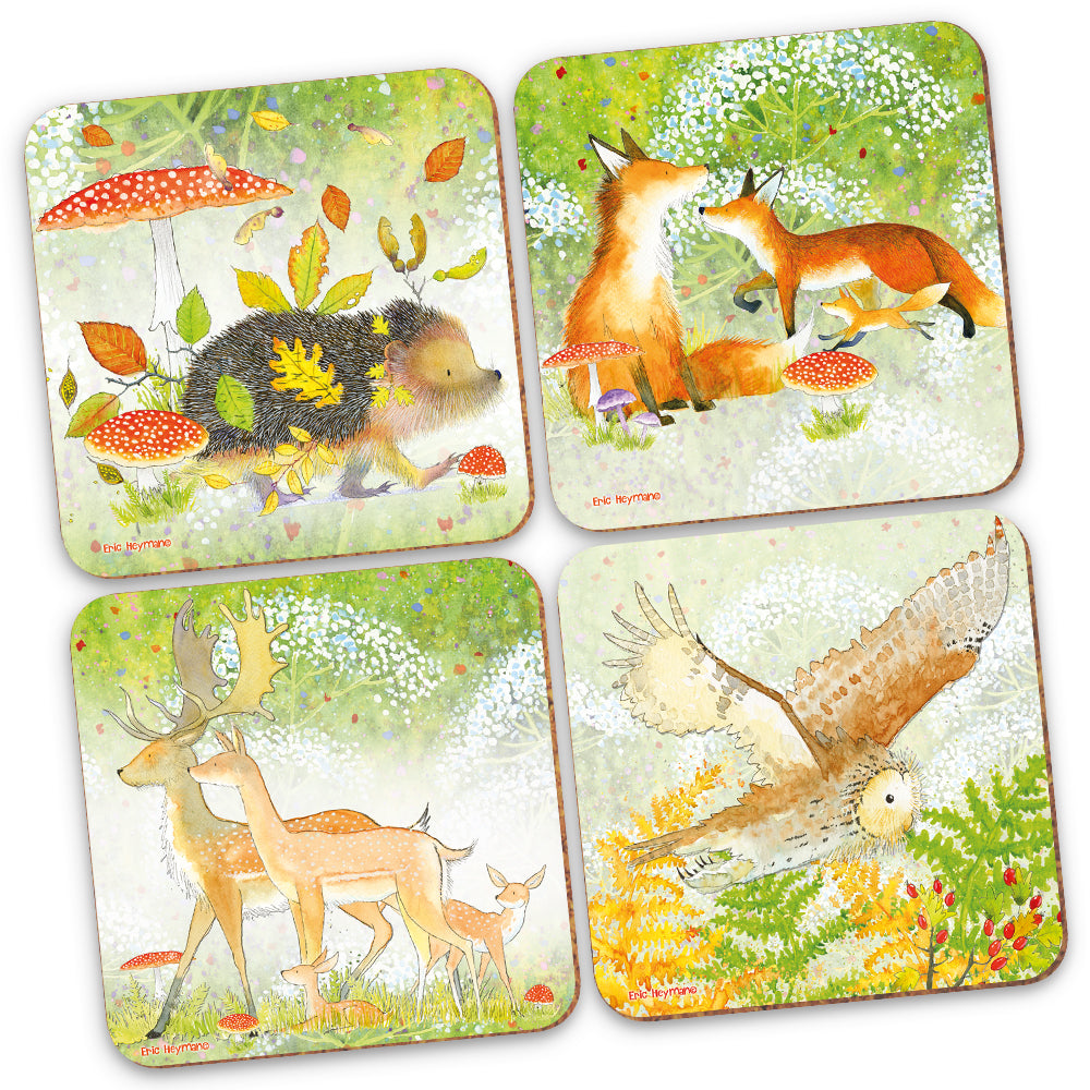 Emma Ball Wildlife Assorted Coasters Set of 4