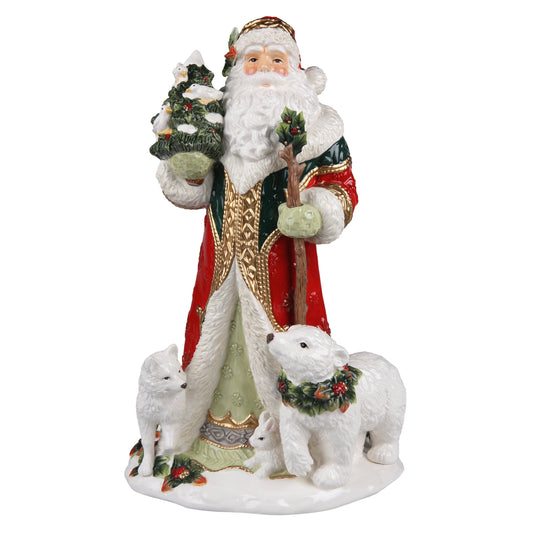 Fitz and Floyd Santa In Winter Forest