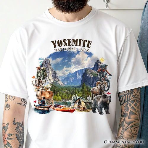 Artistic Yosemite National Park T-Shirt, California Hikers Travel Tee and Souvenir
