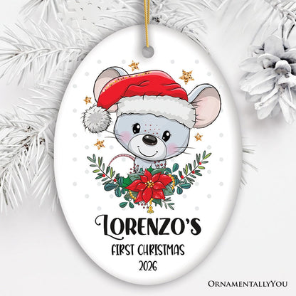 Baby's First Christmas Mouse Custom Ornament