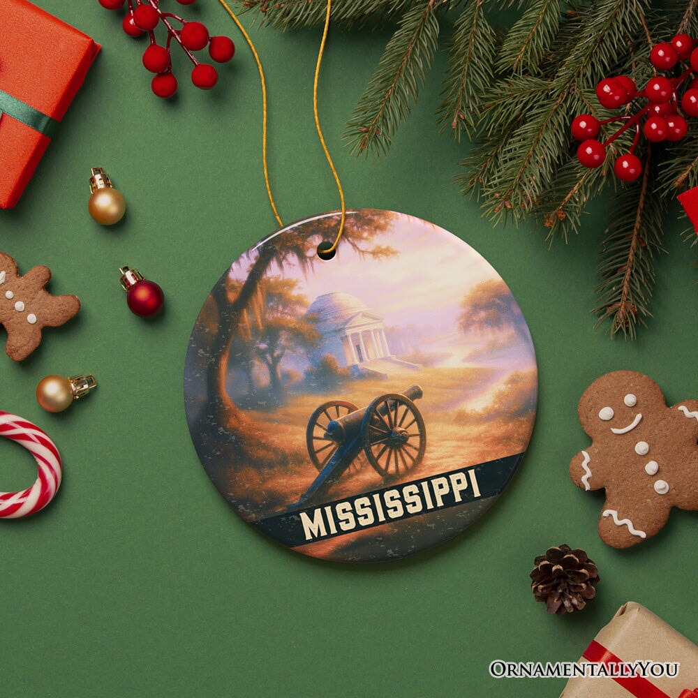 Artistic Mississippi Vicksburg National Military Park Ornament, Southern Heritage Christmas Gift and Souvenir