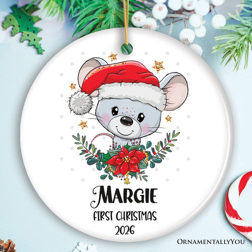 Baby's First Christmas Mouse Custom Ornament