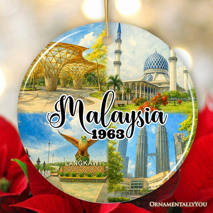 Artistic Malaysia Landmarks Christmas Ornament, Petronas Twin Towers Cultural Souvenir Gift