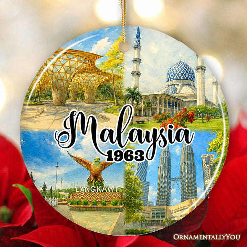 Artistic Malaysia Landmarks Christmas Ornament, Petronas Twin Towers Cultural Souvenir Gift