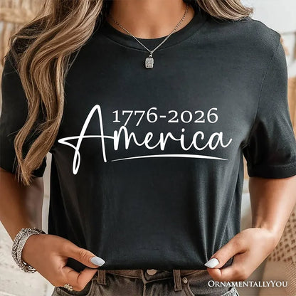 250 Years American Anniversary T-Shirt, 4th of July Minimalistic Patriotic 1776–2026 Tee