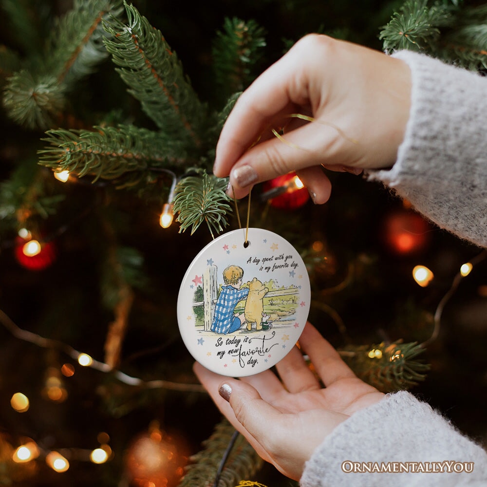 A Day with You is My Favorite Winnie-the-Pooh Ornament, 1926 A.A. Milne Sentimental Gift and Tree Decor