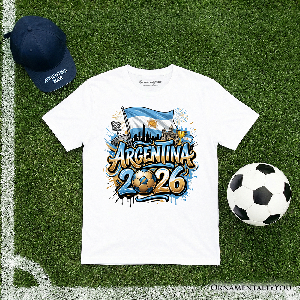 Argentina 2026 Soccer Cup Global Championship T-Shirt, Fans Football Tee