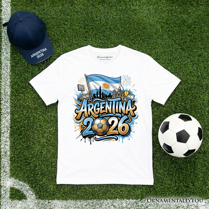 Argentina 2026 Soccer Cup Global Championship T-Shirt, Fans Football Tee