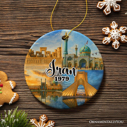 Artistic Iran Landmarks Christmas Ornament, Persian Culture Gift and Travel Souvenir
