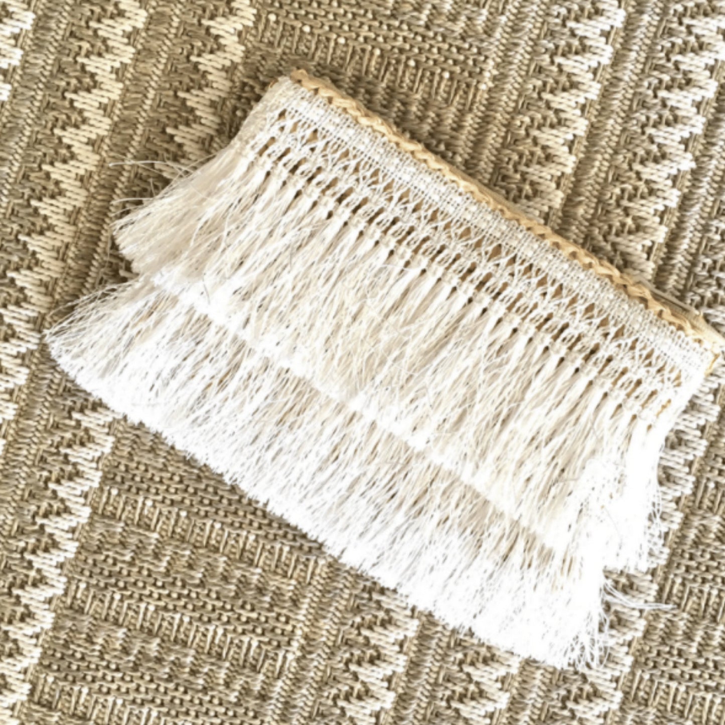White Fringe Canggu Clutch