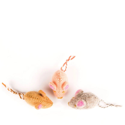 Mouse felt cat toy