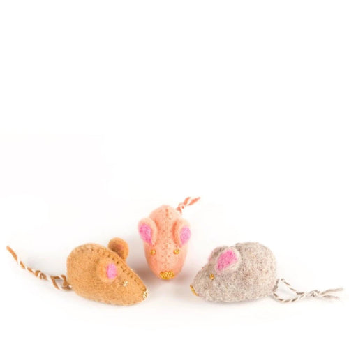 Mouse felt cat toy
