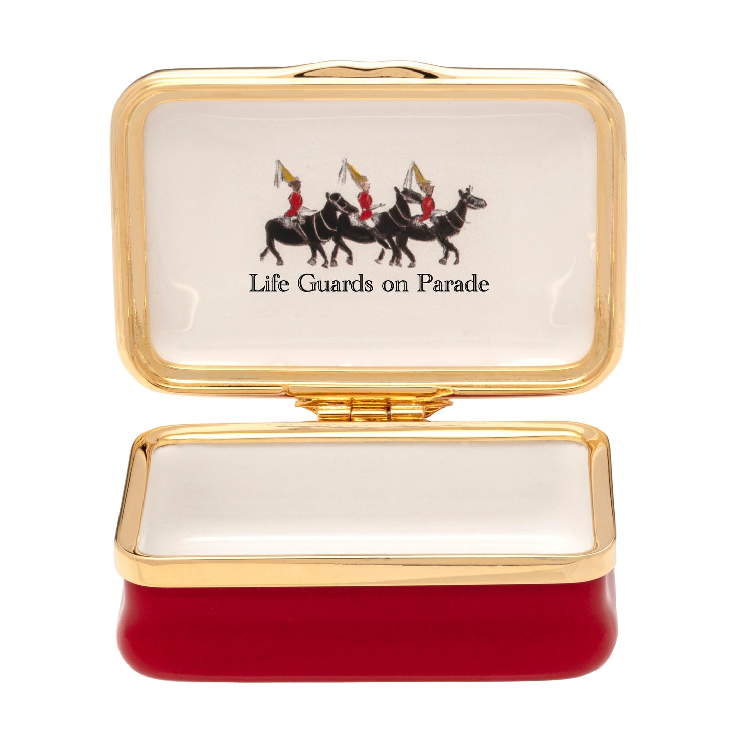 Halcyon Days Enamel Box Life Guards On Parade
