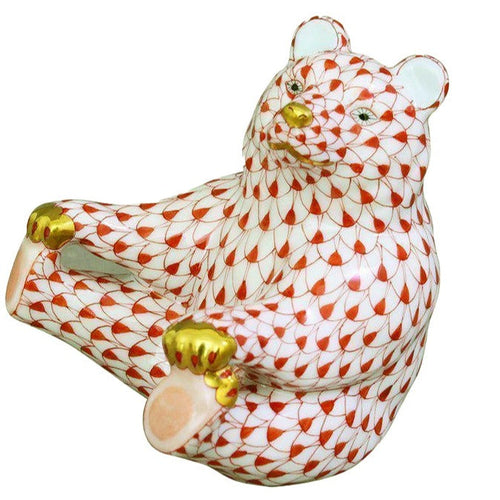 Herend Bear Holding Feet | VH - 1 IN STOCK NOW