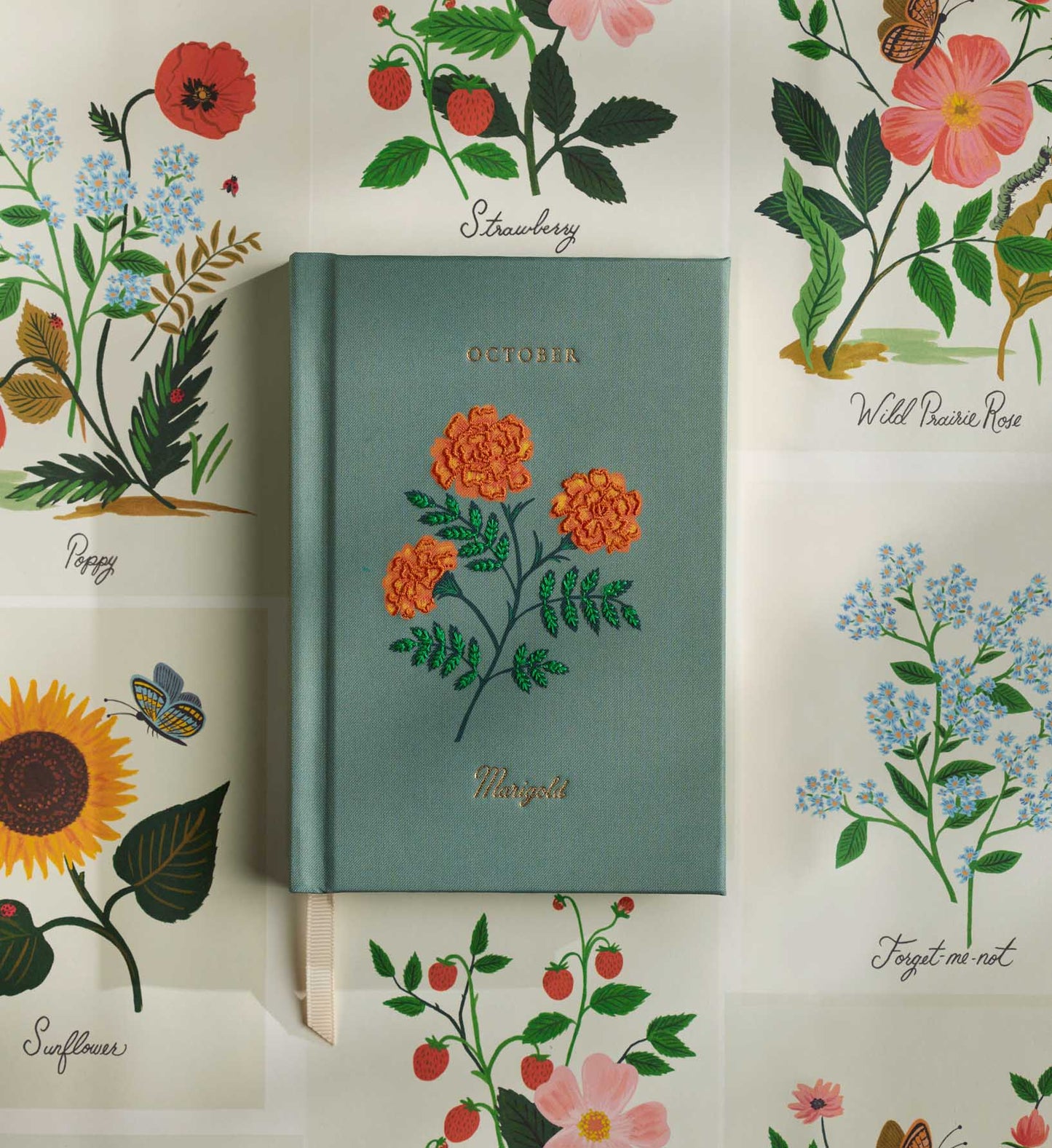 Birth Month Mini Embroidered Journal - October