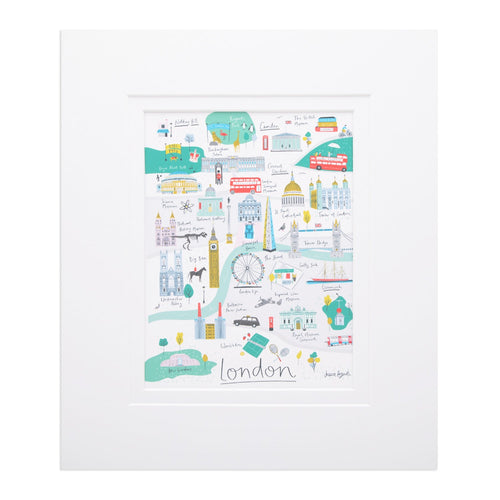 Jessica Hogarth Map Small Print 10" x 12"