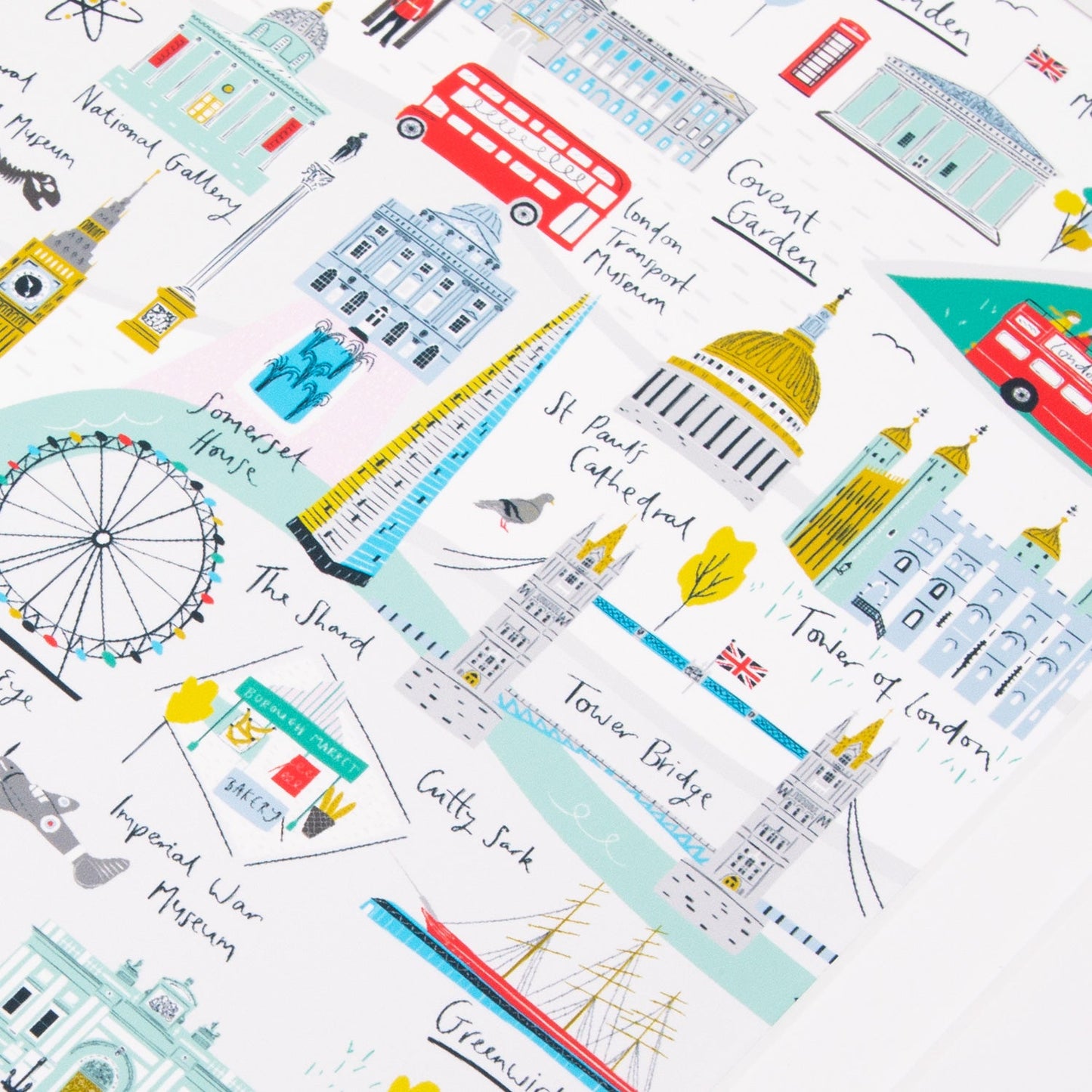 Jessica Hogarth Map Small Print 10" x 12"