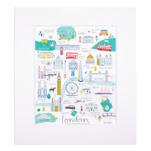 Jessica Hogarth Map Large Print 14" x 12"