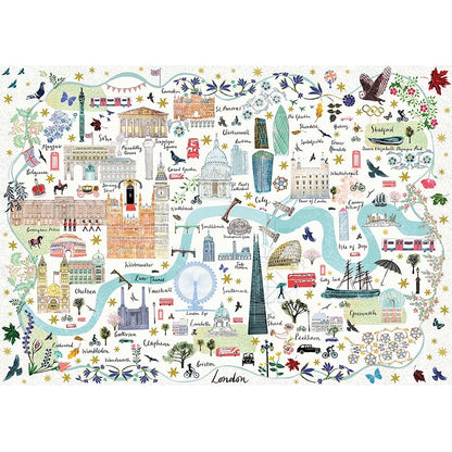 Gibsons Josie Shenoy Map of London 1000pc Puzzle
