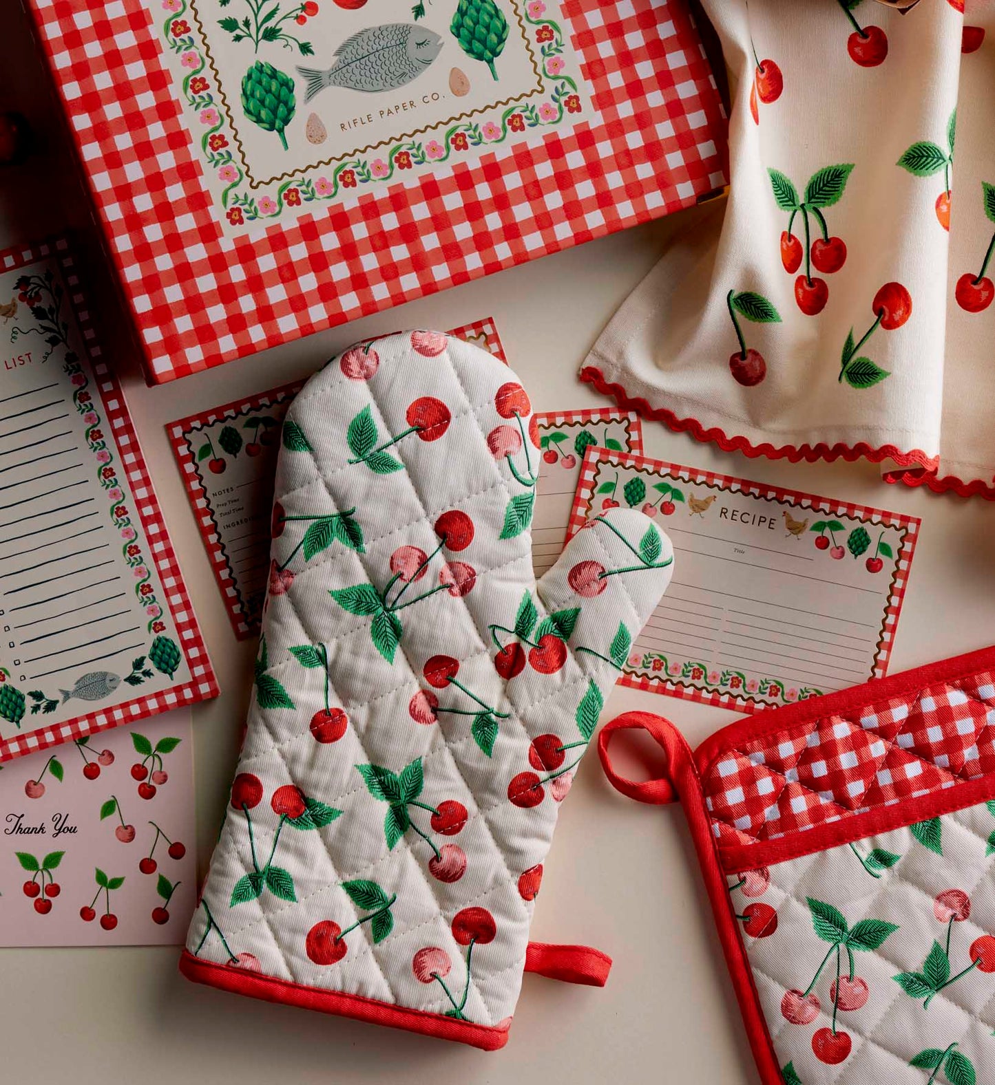Oven Mitt - Cherries