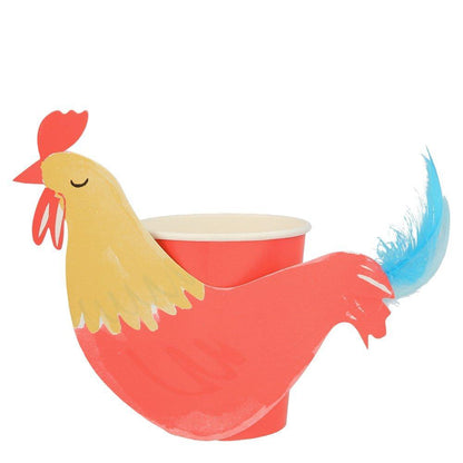 On The Farm Rooster Party Cups
