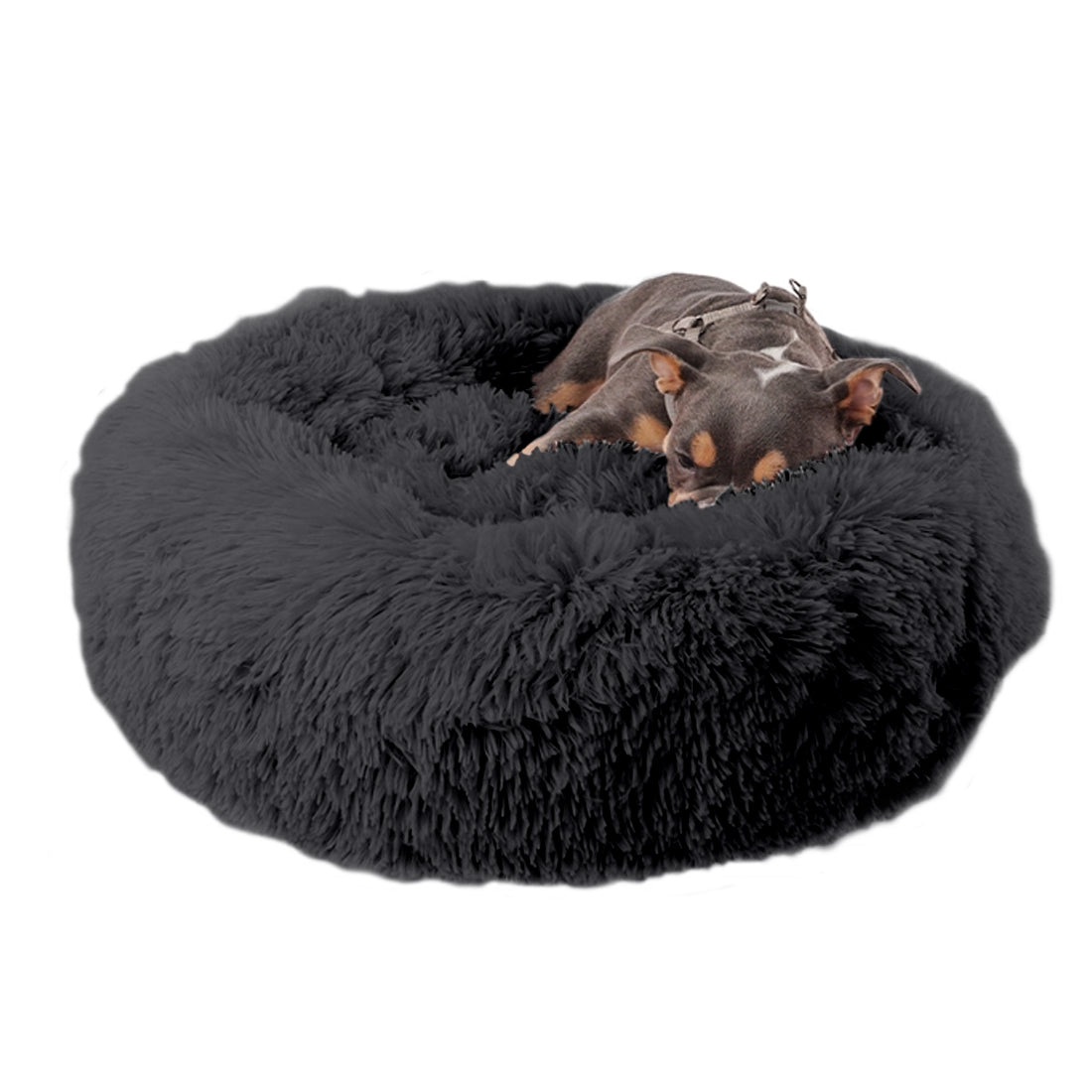 Precious Tails Super Lux Shaggy Fur Bolstered Donut Beds