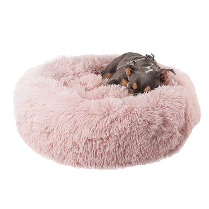 Precious Tails Super Lux Shaggy Fur Bolstered Donut Beds