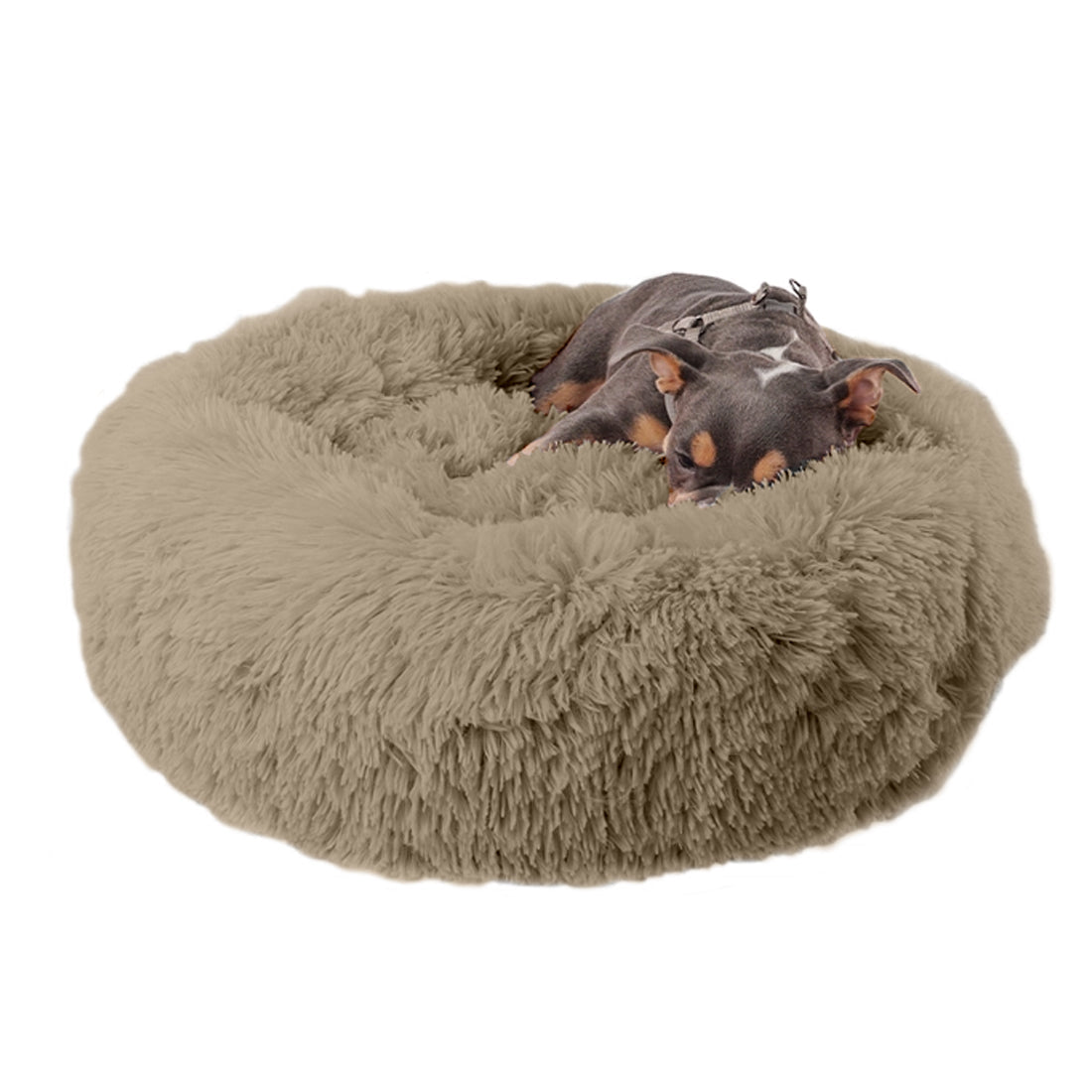 Precious Tails Super Lux Shaggy Fur Bolstered Donut Beds