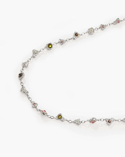 Prism Crystal Long Chain in Silver