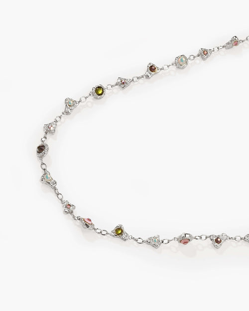 Prism Crystal Long Chain in Silver