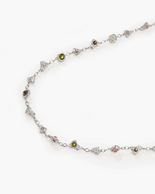 Prism Crystal Long Chain in Silver