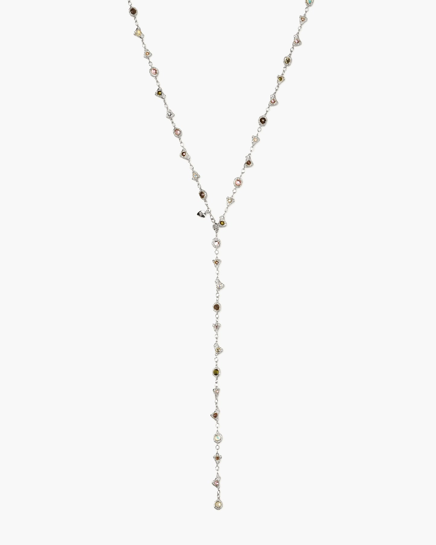 Prism Crystal Long Chain in Silver