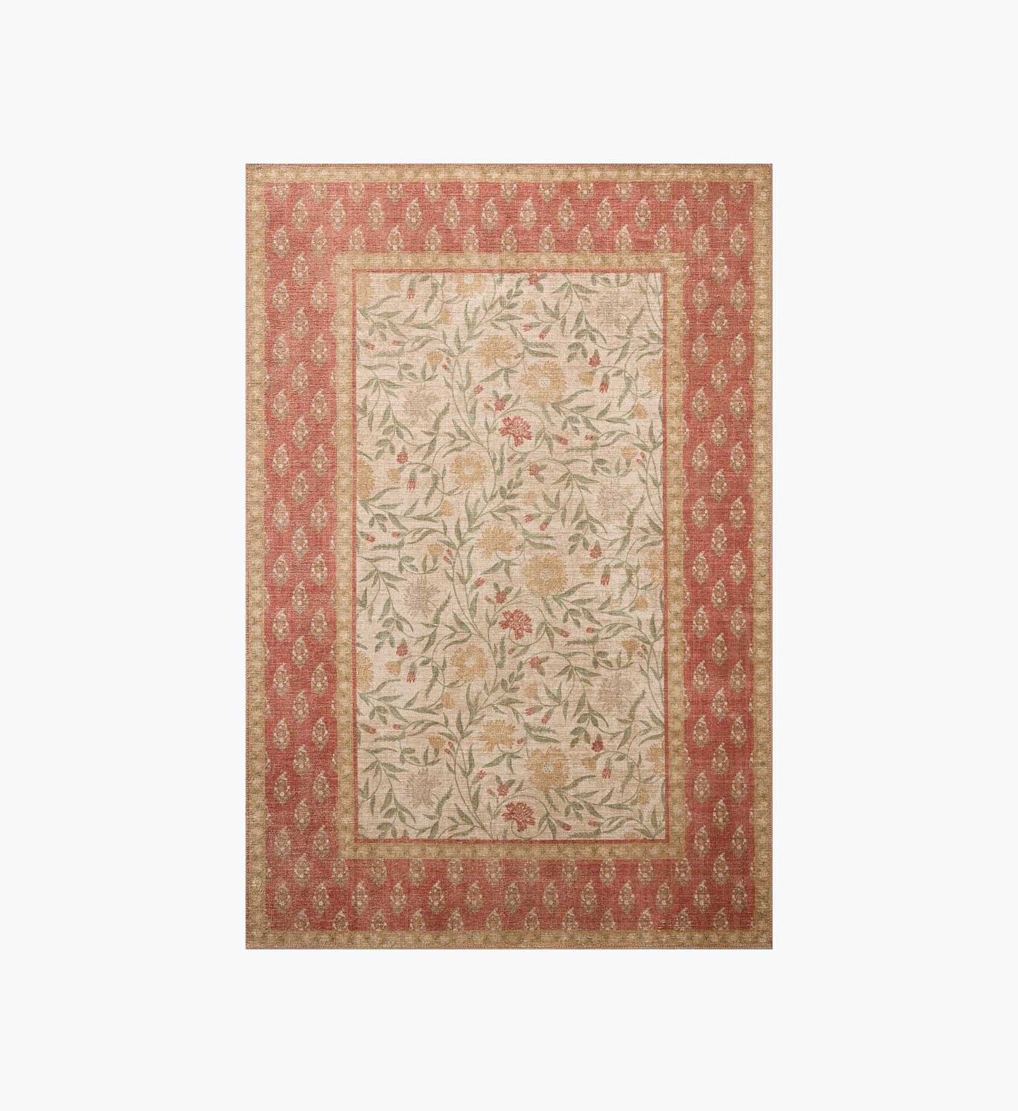 Edinburgh Aster Power Loomed Rug - Ivory & Spice
