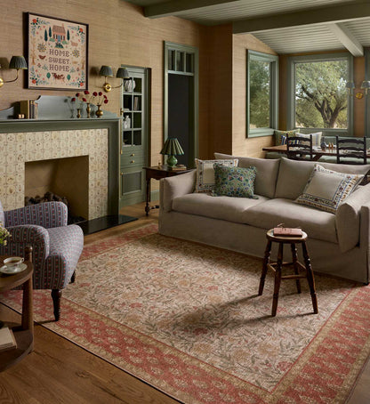 Edinburgh Aster Power Loomed Rug - Ivory & Spice