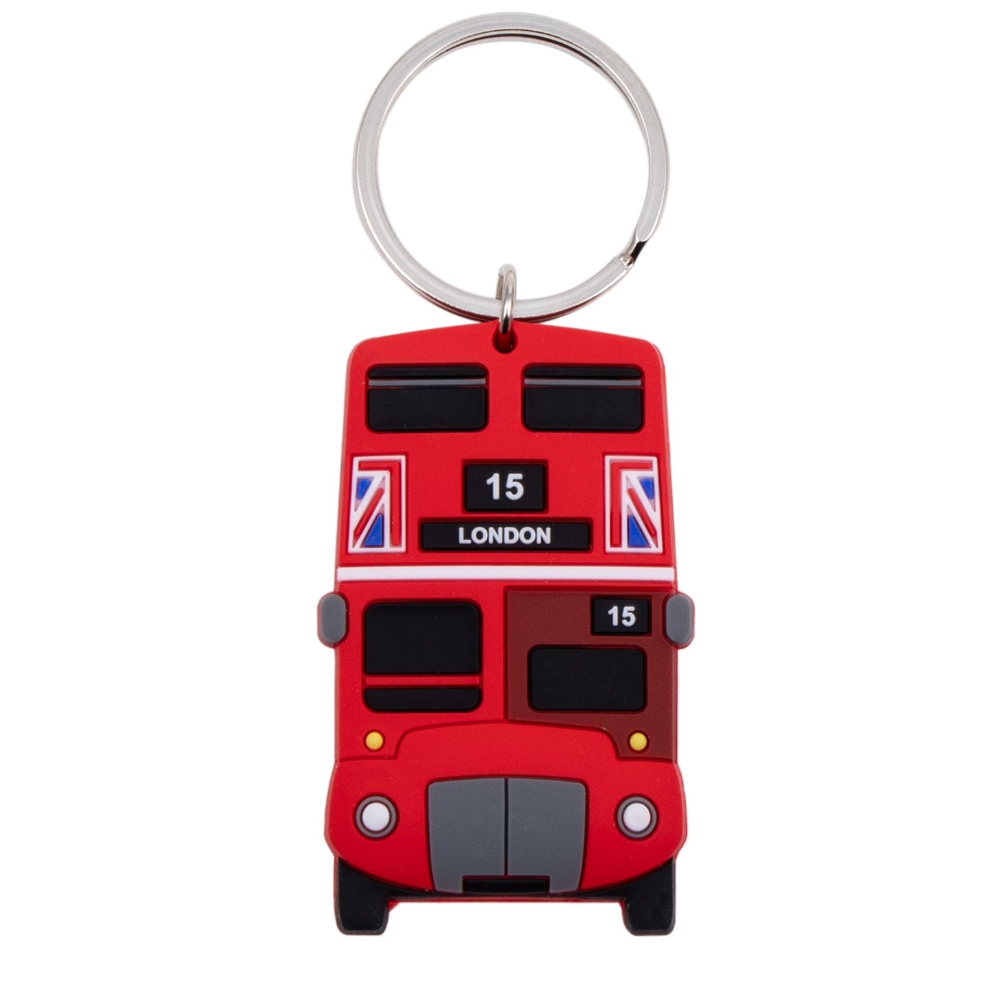 Red Bus Rubber Keyring