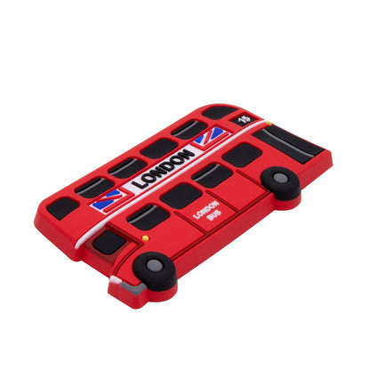 Red Bus Rubber Magnet - Side