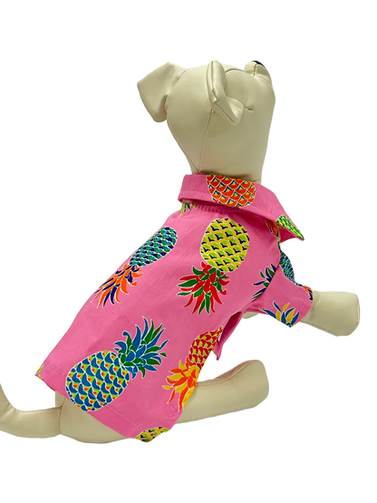 Luna Blue Rosewood Pineapple Aloha Shirt