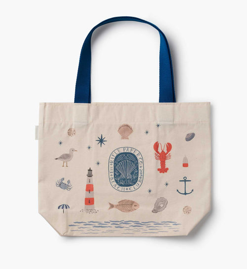 East West Canvas Tote Bag - Seaside