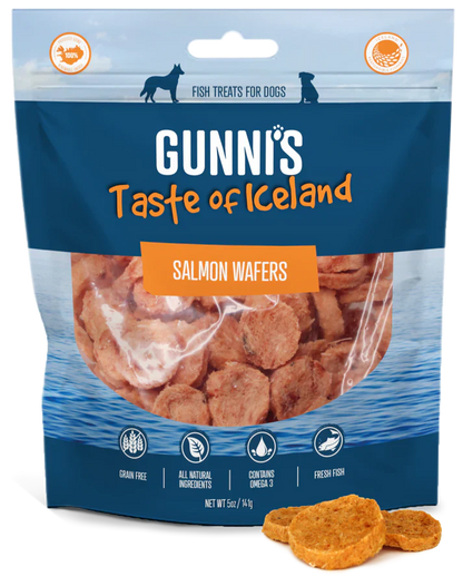 Gunni's A Taste Of Iceland Salmon Wafers 5 Oz.