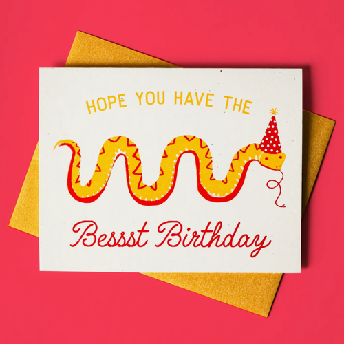 Bessst Birthday Snake - Risograph Card