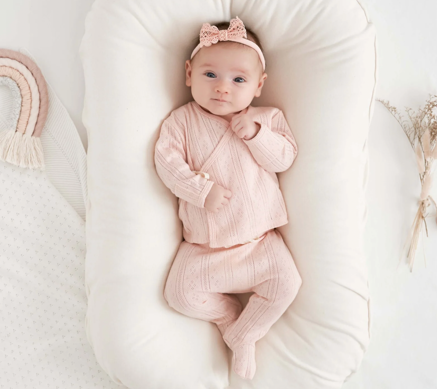 PALE PINK POINTELLE LAYETTE GIFT SET