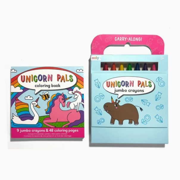 Carry Along Crayon & Coloring Book Kit -Unicorn Pals