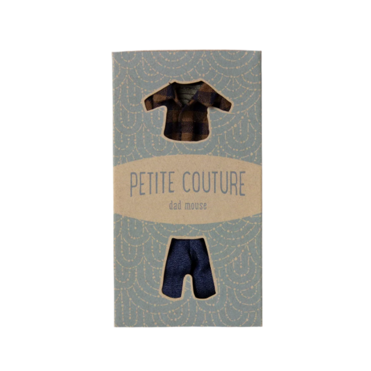 Brown checked shirt and pants for Dad mouse